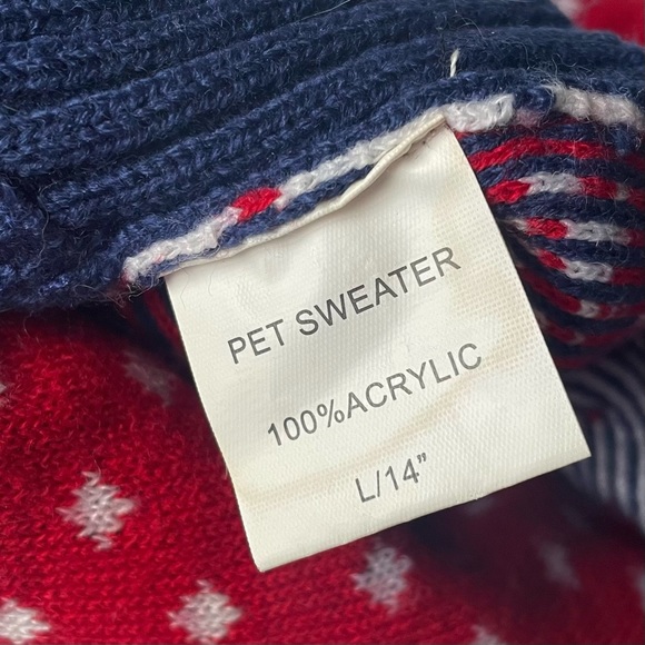 Dog Sweater - Vintage Vibe Holiday Reindeers Blueberry Pet S/M - Picture 10 of 11